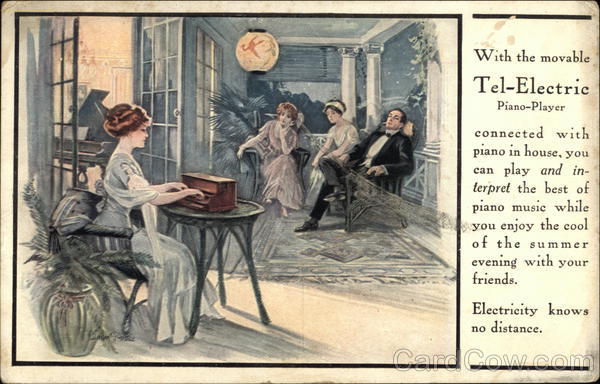 Tel-Electric Piano Player Advertising