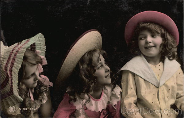 Three Girls Wearing Hats