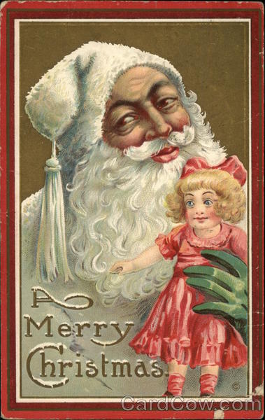 A Merry Christmas - Santa with Doll Toys