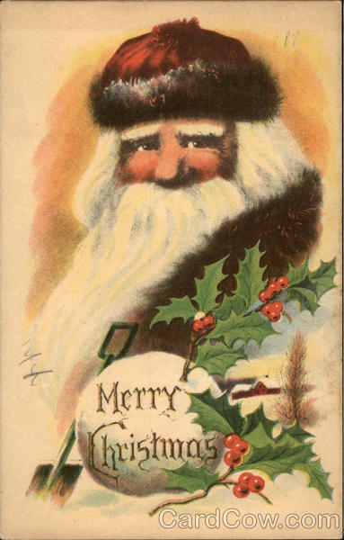 Santa Claus, Shovel, Snowball, and Mistletoe