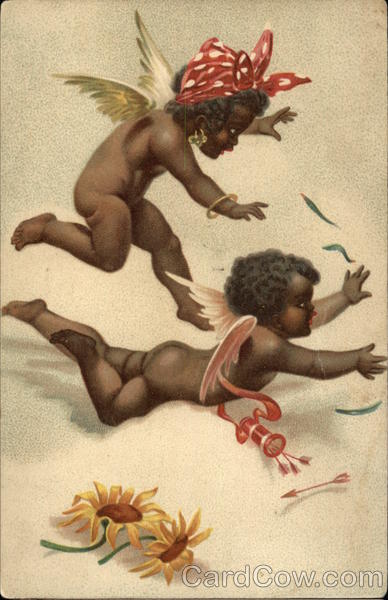 Two Black Cherubs Black Americana