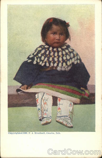 American Indian Child in Native Dress Native Americana