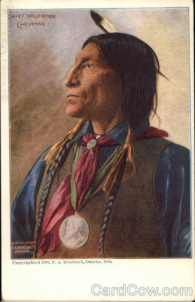 Chief Wolfrobe, Cheyenne Native Americana