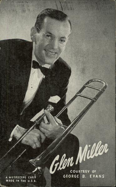 Glen Miller with Trombone - Black & White Photograph