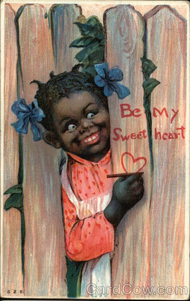 Girl and Fence Valentine Blacks