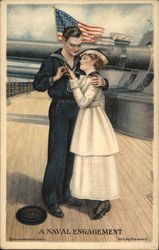 A Naval Engagement Postcard