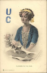 University of California Girl College Girls Postcard Postcard Postcard