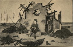 American Committee for Devastated France Postcard