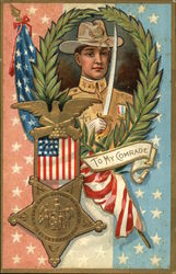 To My Comrade Civil War Postcard Postcard Postcard