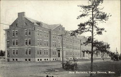 New Barracks, Camp Devens, Mass. Military Postcard Postcard Postcard
