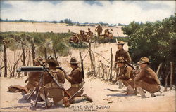 Machine Gun Squad Army Postcard Postcard Postcard