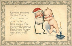 Kewpie's Playing Santa Claus - Merry Christmas Postcard Postcard Postcard