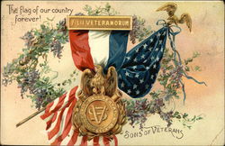 The Flag of Our Country Forever! - Sons of Veterans Postcard
