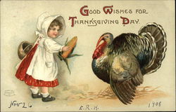 Child Giving Corn to Turkey Child Giving Corn to Turkey