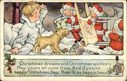 Christmas Dreams and Christmas Wishes Postcard