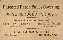 Patented Paper Pulley Covering Postcard