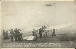 Arthur Stone Starting Trip Ending in Accident, Sat. August 12, 1911 Postcard