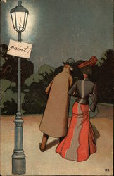 Naughty Couple - Woman with Paint Streak Down her Back Naughty Couple - Woman with Paint Streak Down her Back