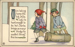 We're taking home the Big Yule Log Postcard