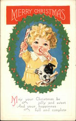 May Your Christmas be Jolly and Sweet Children Postcard Postcard Postcard