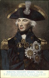 Portrait of Horatio, Viscount Nelson Military Postcard Postcard Postcard