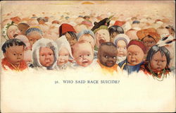 Many Faces of Babies from Different Races and Cultures Postcard