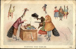 Turkeys Butchering Humans Postcard