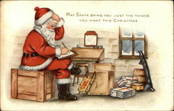 May Santa Bring You Just The Things You Want This Christmas Postcard