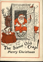 The Same Old Crap! Merry Christmas Postcard