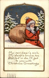 My Reindeer's Sick, My Sleigh's Broke too, But Live or Die, I'll get to You Postcard