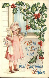 With My Love and Best Christmas Wishes Postcard