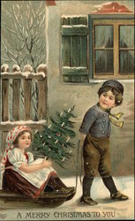 A Merry Christmas To You Children Postcard Postcard Postcard