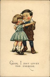 Gosh, I just loves this exercise Children Postcard Postcard Postcard