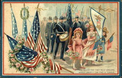 And Never May They Rest Unsung While Liberty Can Find A Tongue Postcard