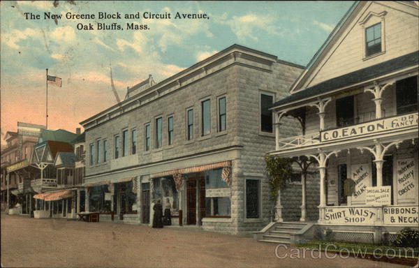 The New Greene Block and Circuit Avenue Oak Bluffs Massachusetts