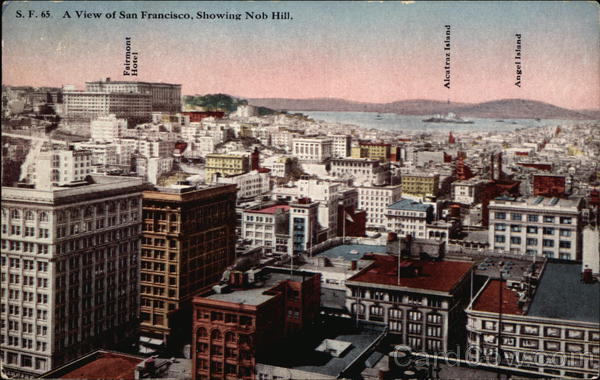 View of City showing Nob Hill San Francisco California