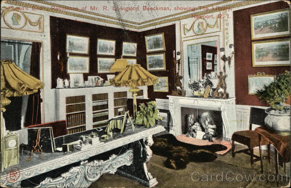 Lands End, Residence of Mr. R. Livingston Beeckman, The Library Newport Rhode Island