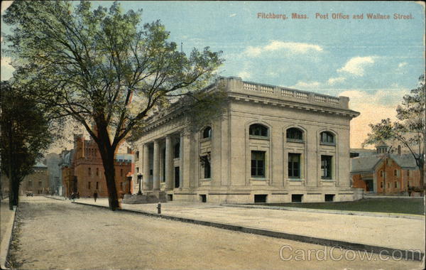 Post Office and Wallace Street Fitchburg Massachusetts
