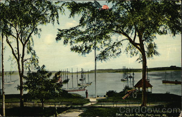 Fort Allen Park Portland, ME Postcard