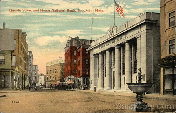 Lincoln Street and Home National Bank Brockton Massachusetts