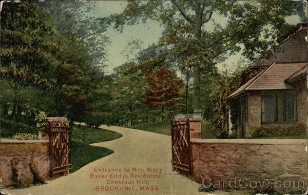 Entrance to Mrs. Mary Baker Eddy's Residence, Chestnut Hill Brookline Massachusetts