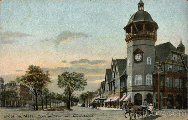 Coolidge Corner and Beacon Street Brookline Massachusetts