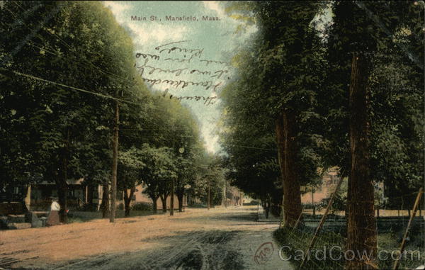 Scenic View of Main Street Mansfield Massachusetts