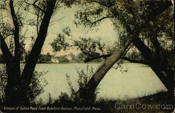Fulton Pond from Rumford Avenue Mansfield Massachusetts