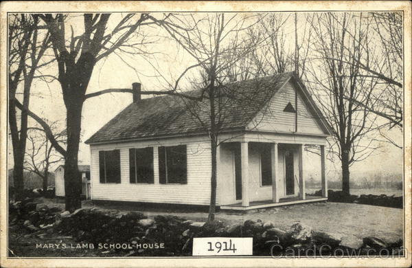 Mary's Lamb School House, 1914 Sudbury Massachusetts