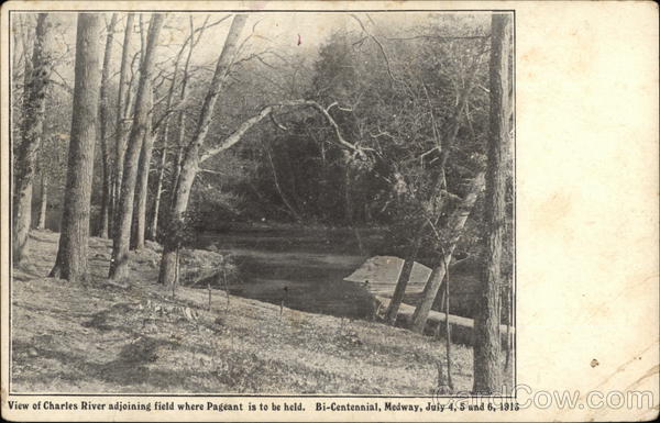 View Of Charles River Where Pageant Is To Be Held Medway Massachusetts