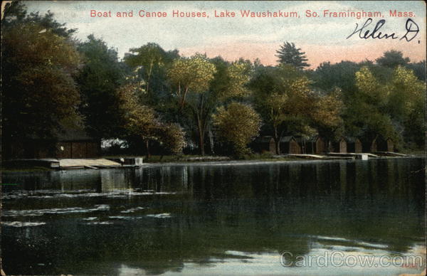 Boat and Canoe Houses, Lake Waushakum Framingham Massachusetts