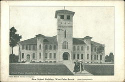 New School Building Postcard