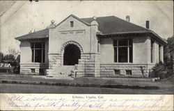 Library Visalia, CA Postcard