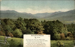 Franconia Range from Mountainside Postcard